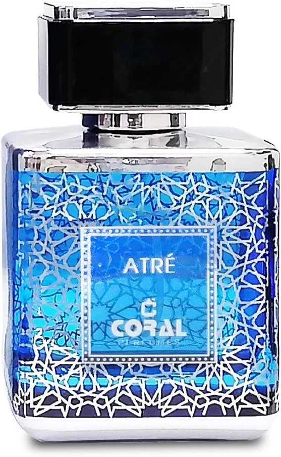 ادکلن مردانه کورال آتر - 100 میلی لیتر | ادو پرفیوم | رایحه معطر و تند ماندگار با نت های هل، اسطوخودوس، زنبق، وانیل و چوبی