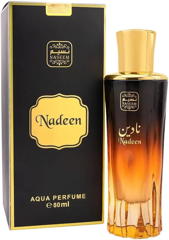 عطر زنانه و مردانه نسیم نادین و عود آکوا | بدون الکل، رایحه های عربی ماندگار برای زنان و مردان، گل عود، زعفران، اکستریت د پرفیوم (ست - 80 میلی لیتر)