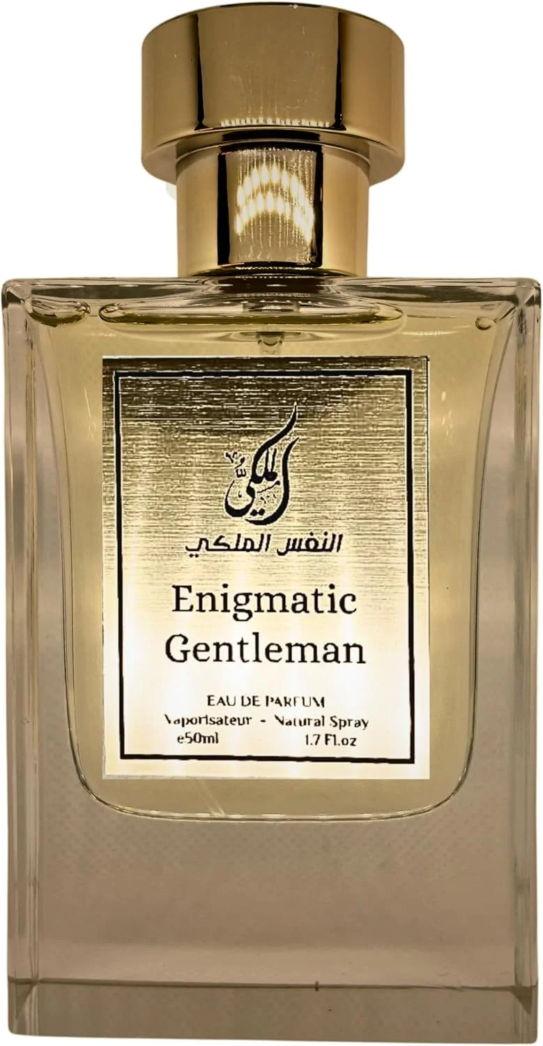 ادکلن مردانه النفس الملکی مدل Enigmatic Gentleman حجم 50 میلی لیتر | عطر لوکس مردانه با رایحه شرقی، چرم، وانیل و چوب بلوط | ماندگاری بالا