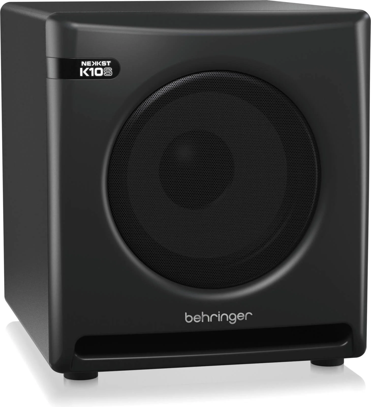 ساب ووفر استودیویی 10 اینچ Behringer K10S با ووفر High Excursion، ورودی های سروو بالانس با XLR بالانس، توان 300 وات، مشکی | K10S ساب ووفر استودیویی 10 اینچ Behringer K10S با ووفر High Excursion، ورودی های سروو بالانس با XLR بالانس، توان 300 وات، مشکی | K10S
