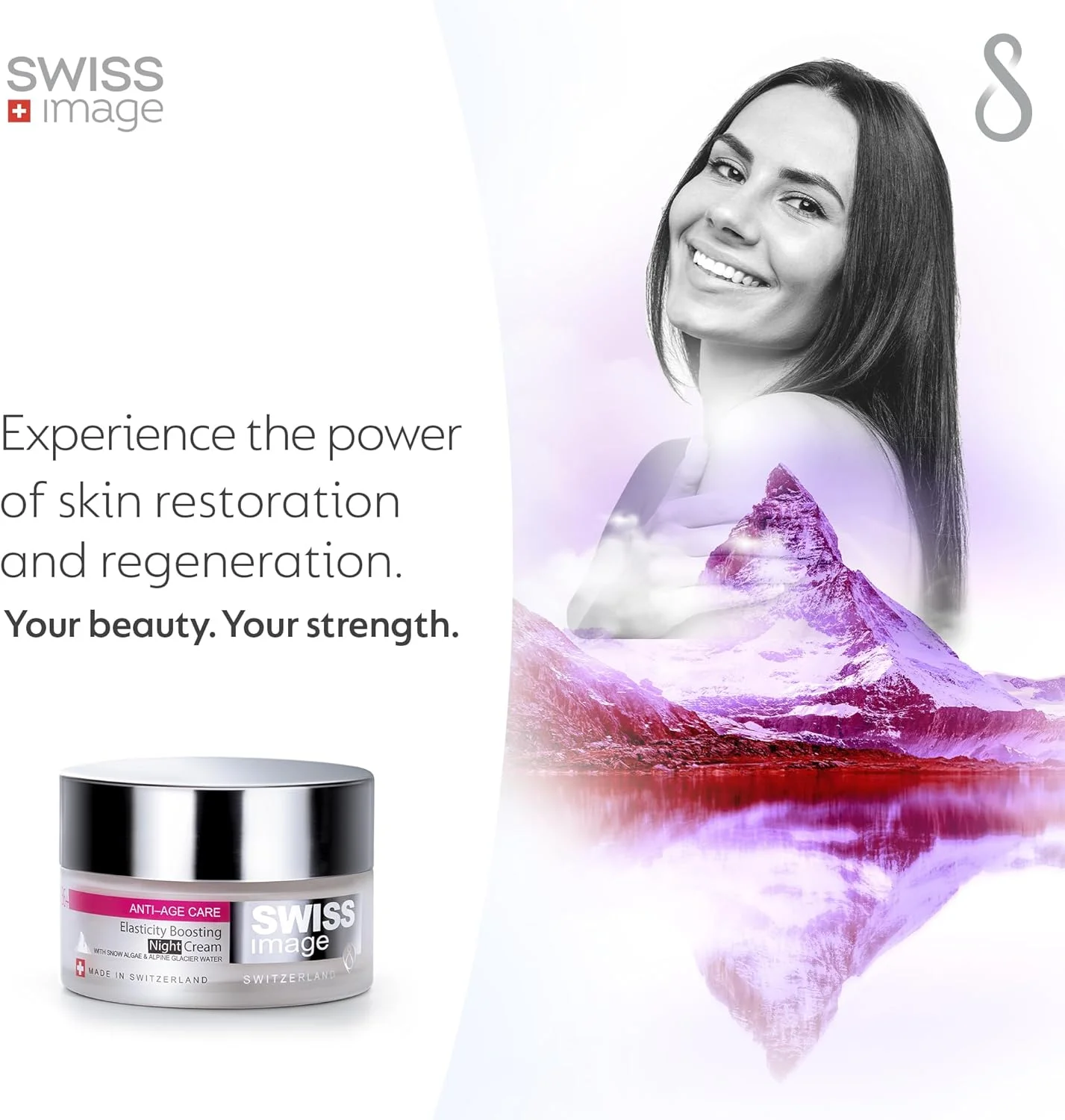 کرم شب ضد پیری Swiss Image حجم 50 میلی لیتر | فرمول ضد پیری با تقویت کلاژن، آبرسان، کاهش چین و چروک، کرم شب ترمیم کننده برای پوست صاف و درخشان | ساخت سوئیس | مناسب انواع پوست