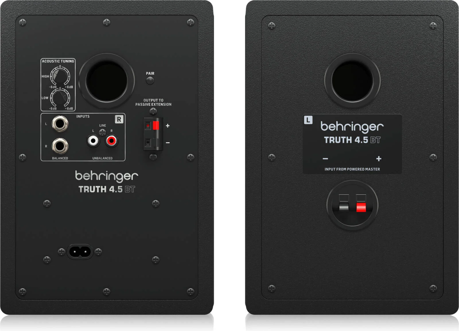 مانیتورهای استودیویی 4.5 اینچی Behringer TRUTH 4.5 BT Audiophile با اتصال بلوتوث و فناوری پیشرفته Waveguide، خروجی اسپیکر 32 وات × 2، مشکی | TRUTH4.5BT مانیتورهای استودیویی 4.5 اینچی Behringer TRUTH 4.5 BT Audiophile با اتصال بلوتوث و فناوری پیشرفته Waveguide، خروجی اسپیکر 32 وات × 2، مشکی | TRUTH4.5BT