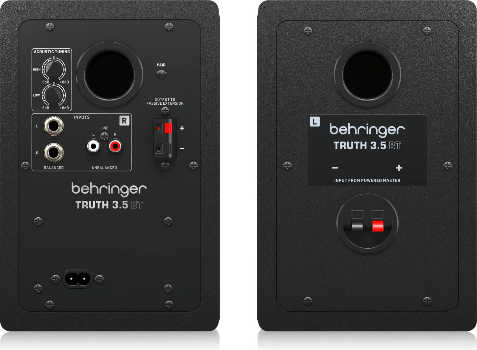 مانیتورهای استودیویی 3.5 اینچی Behringer TRUTH 3.5 BT Audiophile با اتصال بلوتوث و فناوری پیشرفته Waveguide، خروجی بلندگو 32 وات × 2، مشکی | TRUTH3.5BT مانیتورهای استودیویی 3.5 اینچی Behringer TRUTH 3.5 BT Audiophile با اتصال بلوتوث و فناوری پیشرفته Waveguide، خروجی بلندگو 32 وات × 2، مشکی | TRUTH3.5BT