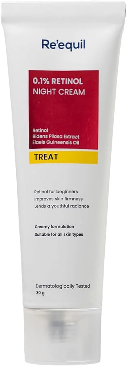 کرم شب رتینول ۰.۱% RE' EQUIL برای چروک و سفت کردن پوست