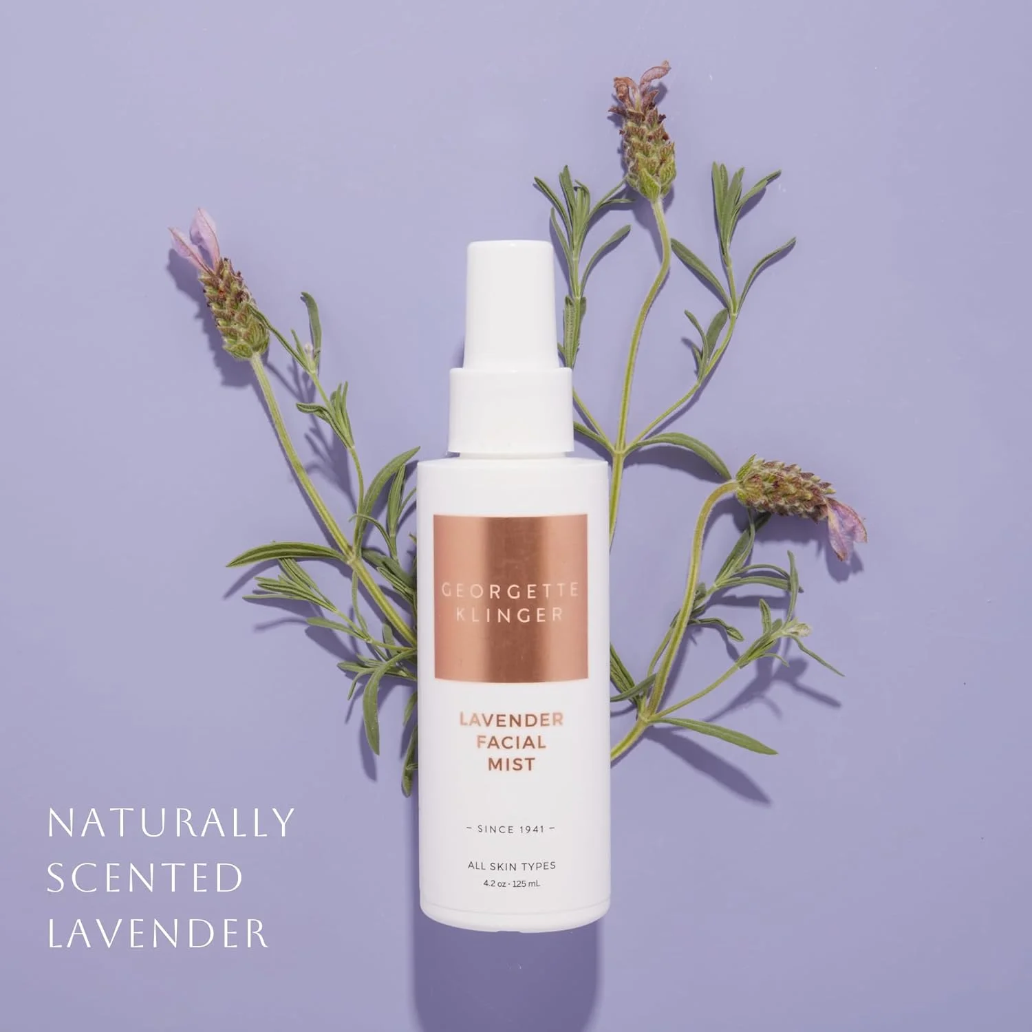 اسپری صورت اسطوخودوس ژورژت کلینگر - درمان تسکین دهنده و آبرسان با آلوئه ورا و فندق افسونگر - اسپری صورت مرطوب کننده و آروماتراپی برای انواع پوست