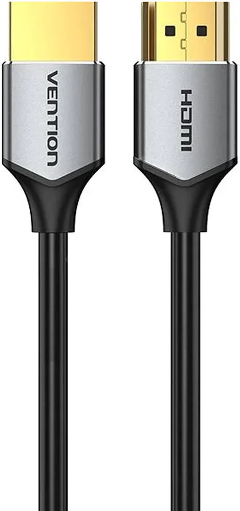 کابل HDMI 2.0 بسیار نازک ونشن نر به نر، نرخ انتقال 18 گیگابیت بر ثانیه، تا رزولوشن 4K @ 60Hz، رسانای مس خالص، فویل آلومینیومی + بافت فلزی + محافظ GND، طول 1 متر، خاکستری | ALEHF