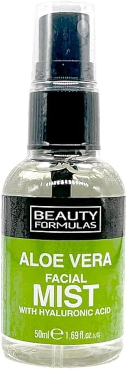 اسپری صورت آلوئه ورا بیوتی فرمولاس حاوی هیالورونیک اسید | طراوت بخش، آبرسان و مغذی پوست | دارای خواص آبرسانی و تسکین دهنده | رطوبت رسانی و طراوت فوری به پوست | 50 میلی لیتر