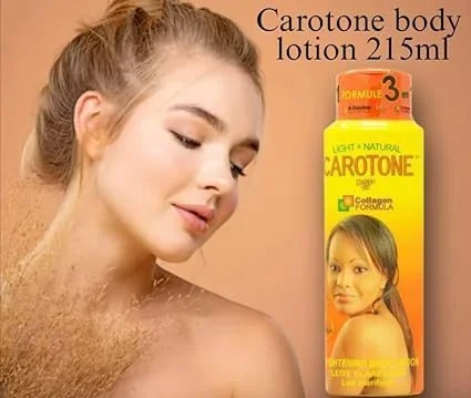 لوسیون روشن کننده بدن کاروتن (بسته 2 عددی) - فرمول صاف کننده و مرطوب کننده پوست برای رفع لکه های تیره، جای جوش و رنگدانه ها، 215 میلی لیتر