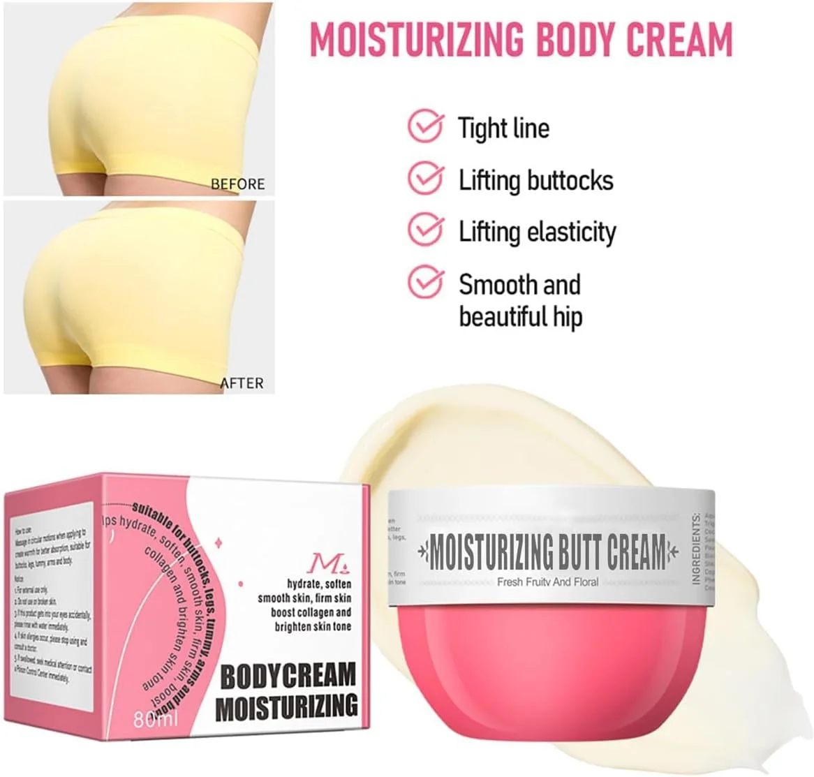 کرم بدن مرطوب کننده، روشن کننده و ترمیم کننده پوست، کرم خوشبو کننده ماندگار، لیفت کننده، سفت کننده و کاهش دهنده سلولیت برای داشتن اندامی زیبا (#02، رایحه گل میوه ای تازه) کرم بدن مرطوب کننده، روشن کننده و ترمیم کننده پوست، کرم خوشبو کننده ماندگار، لیفت کننده، سفت کننده و کاهش دهنده سلولیت برای داشتن اندامی زیبا (#02، رایحه گل میوه ای تازه)