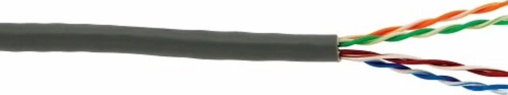 کابل شبکه Cat6 UTP D-Link، متراژ 305 متر، روکش PVC UL94V-0، 4 زوج سیم بهم تابیده بدون شیلد، جداکننده مرکزی PE | NCB-C6UGRYR-305