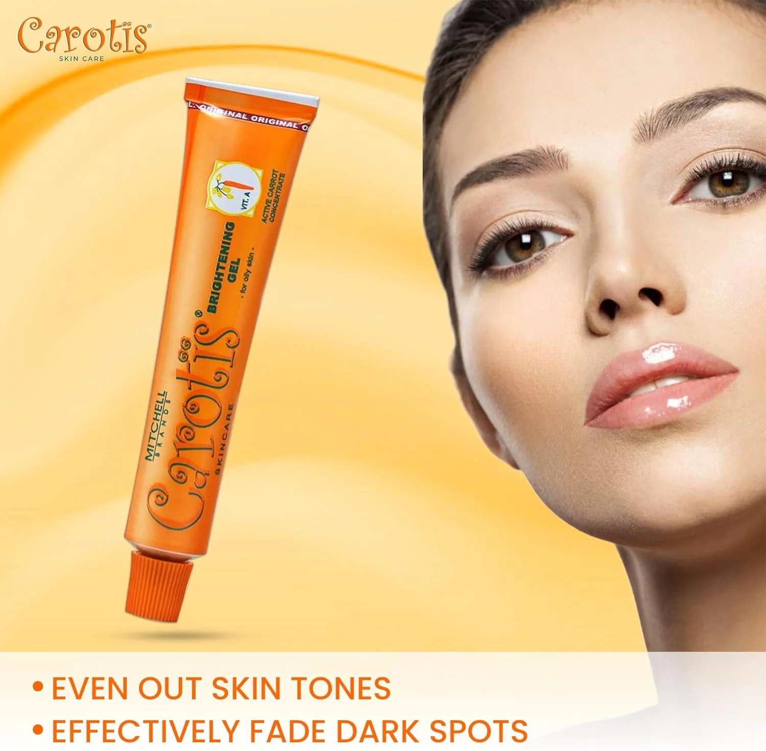 ژل روشن کننده پوست CAROTÏS | 30 گرم / 1.76 اونس | اصلاح کننده لکه های تیره صورت و بدن | کرم آبرسان و مرطوب کننده | بازسازی و یکنواخت کننده رنگ پوست | حاوی روغن هویج، شی باتر و ویتامین A