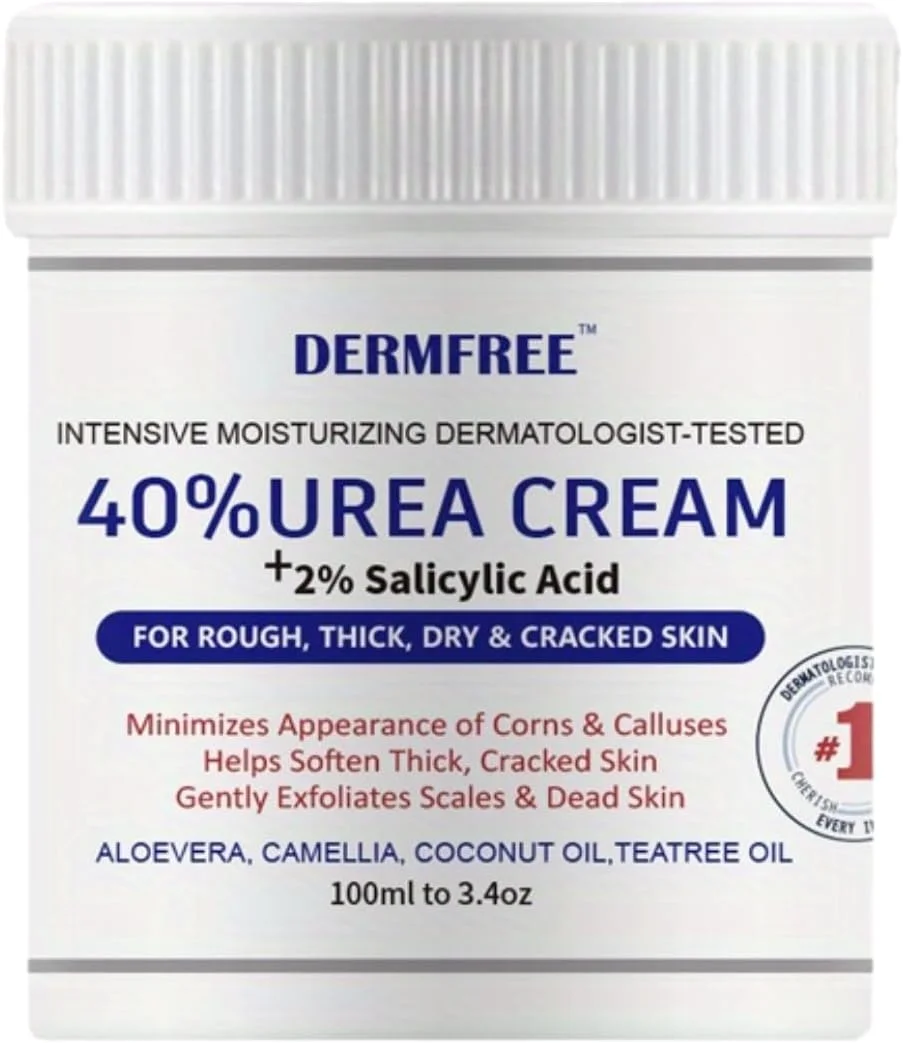 کرم اوره 40% NIKITA.VIVI با 2% اسید سالیسیلیک 100 میلی لیتر | کرم اوره آبرسان و مرطوب کننده قوی برای پوست زبر، ضخیم، خشک و ترک خورده پا و دست، از بین برنده پینه و میخچه، لایه بردار و نرم کننده پوست ضخیم و مرده