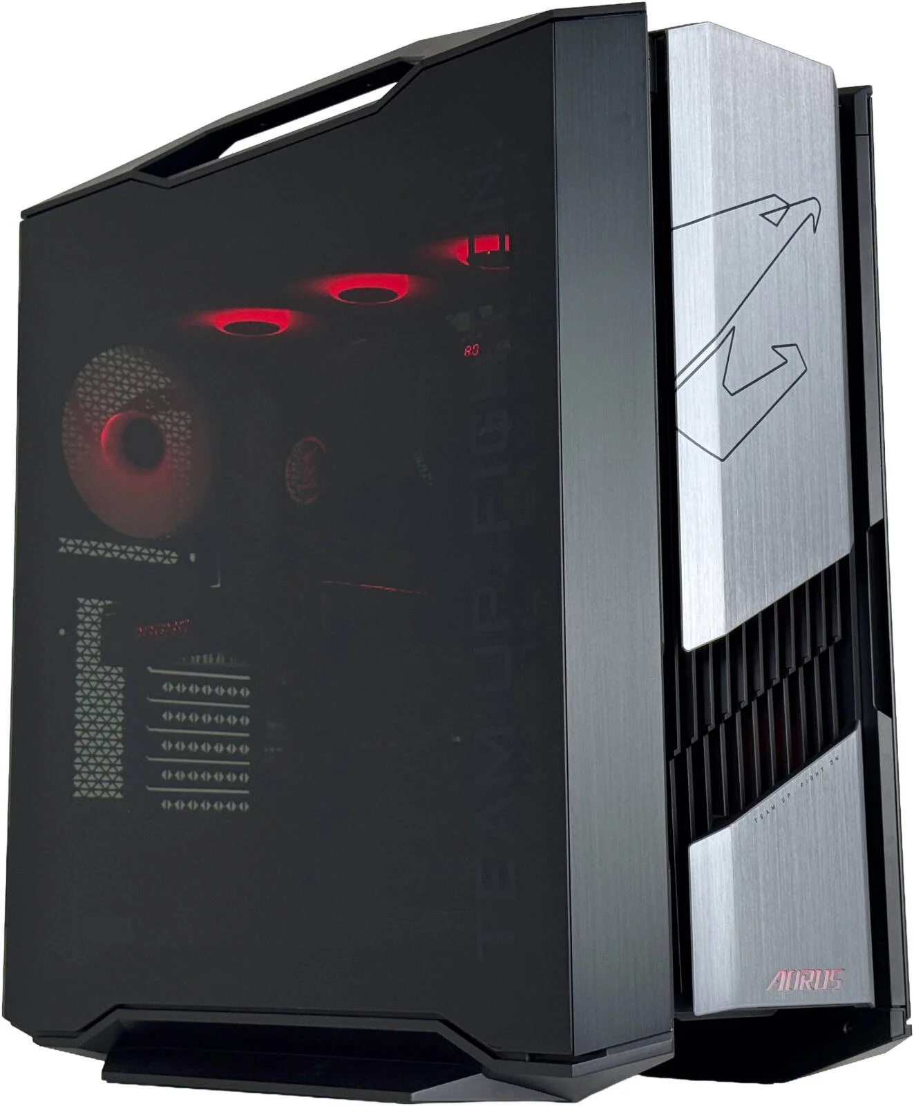 کامپیوتر گیمینگ AORUS - پردازنده AMD Ryzen 9 9950X3D با 16 هسته و 32 رشته، کارت گرافیک NVIDIA RTX 5090 WATERFORCE با 32 گیگابایت حافظه، 64 گیگابایت رم DDR5 با فرکانس 6000 مگاهرتز، 2 ترابایت SSD Gen 5، منبع تغذیه 1300 وات، خنک کننده مایع 360 میلی متری، Wi-Fi + BT، ویندوز 11 پرو