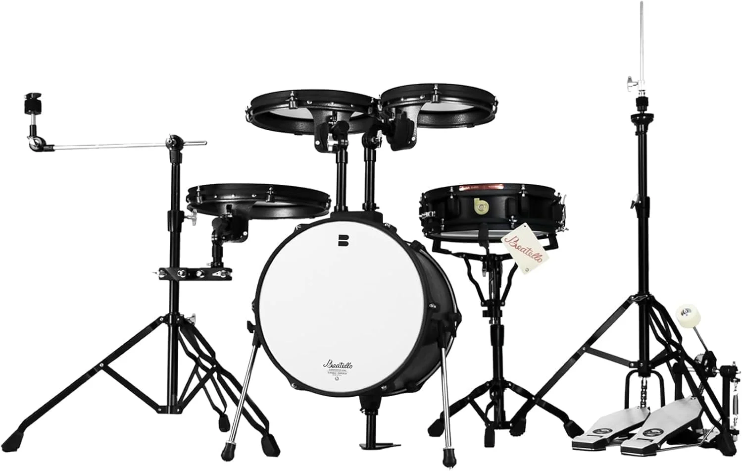 ست درام جمع و جور Jungle Pad - کیت درام مسافرتی 5 تکه قابل حمل با سخت افزار سبک وزن، رزونانس معتبر، پوسته‌های درام یک طرفه، ایده آل برای نوازندگی خیابانی، استیج‌های کوچک و تمرین