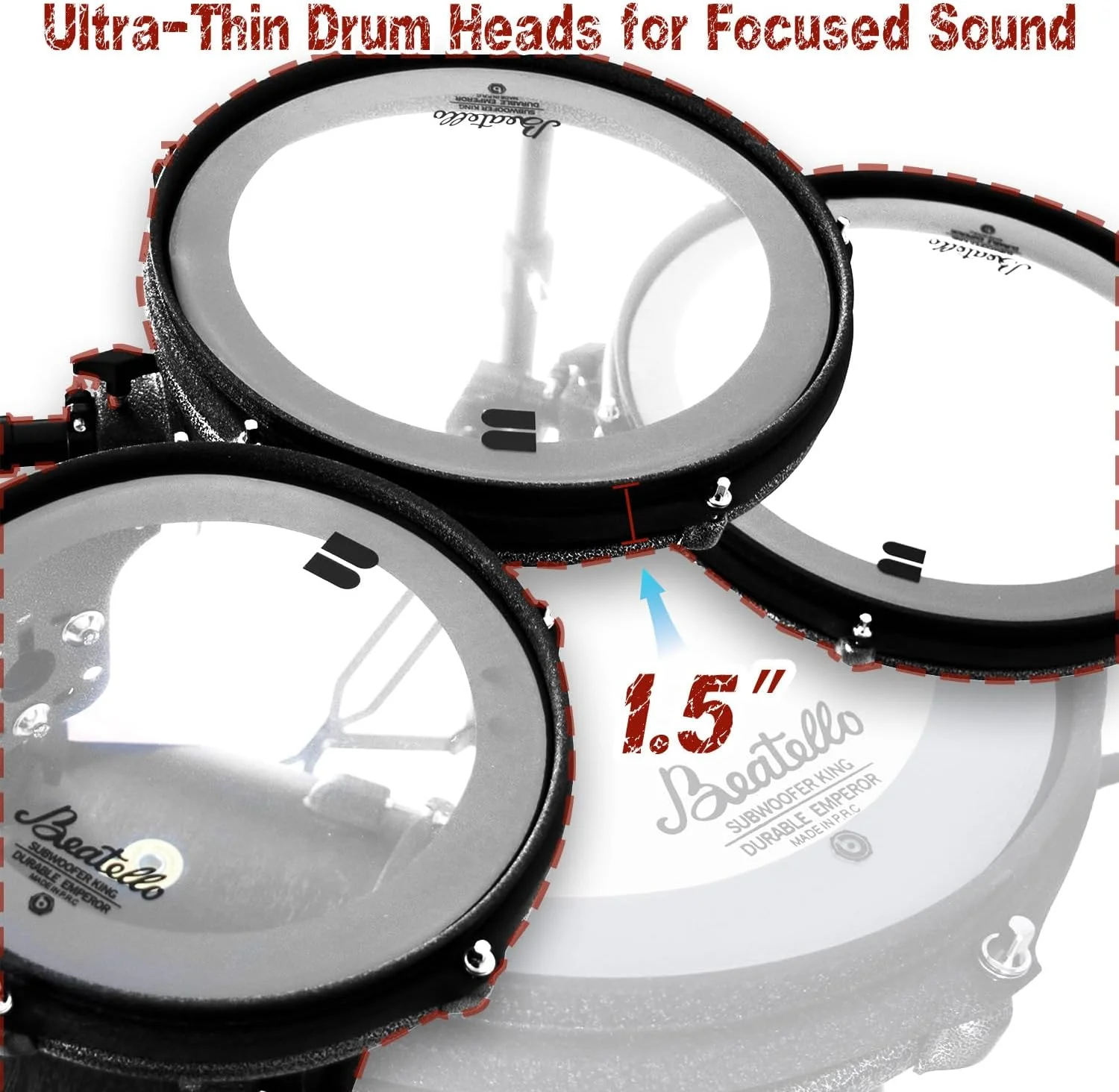 ست درام جمع و جور Jungle Pad - کیت درام مسافرتی 5 تکه قابل حمل با سخت افزار سبک وزن، رزونانس معتبر، پوستههای درام یک طرفه، ایده آل برای نوازندگی خیابانی، استیجهای کوچک و تمرین ست درام جمع و جور Jungle Pad - کیت درام مسافرتی 5 تکه قابل حمل با سخت افزار سبک وزن، رزونانس معتبر، پوستههای درام یک طرفه، ایده آل برای نوازندگی خیابانی، استیجهای کوچک و تمرین