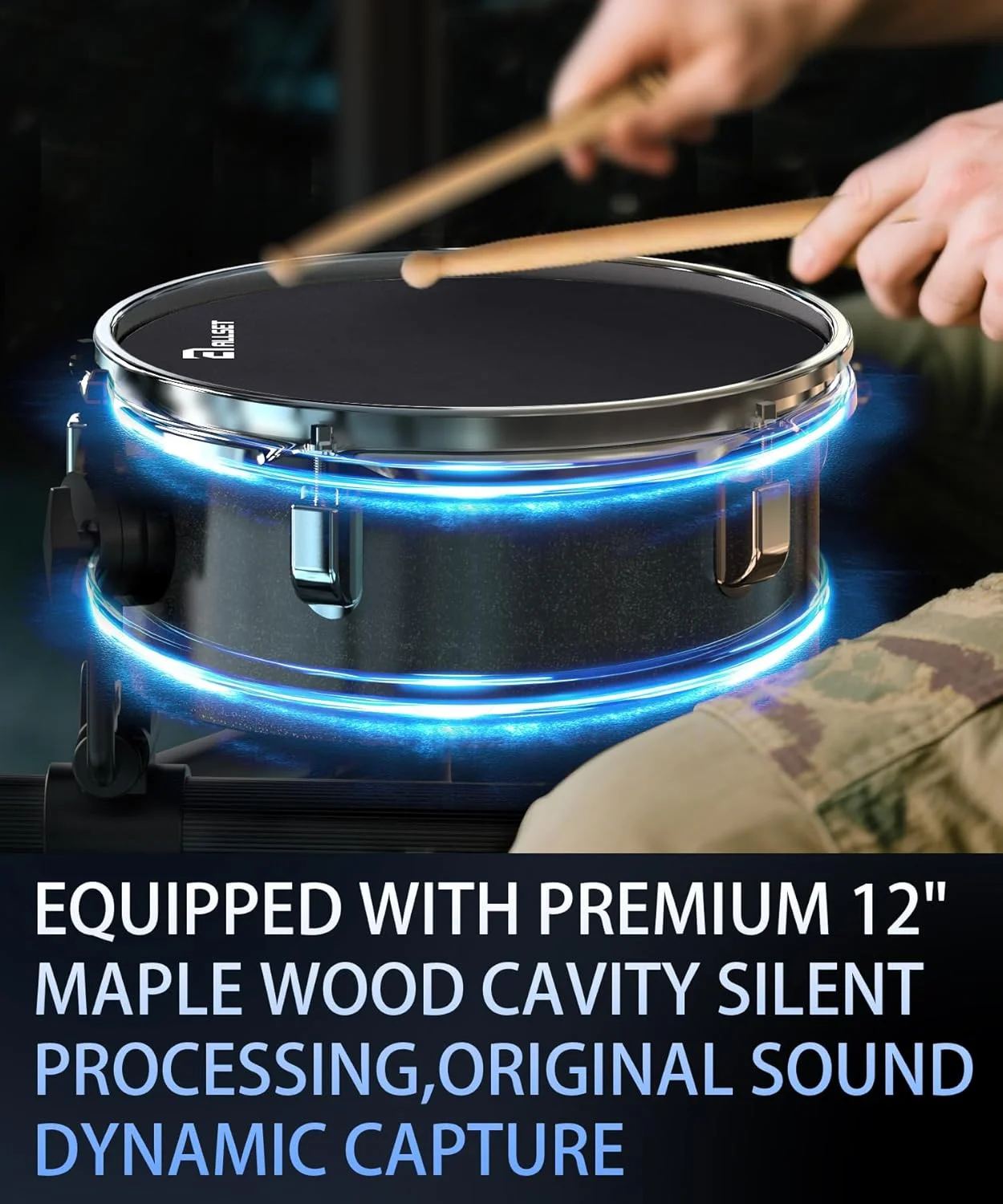 درامز الکترونیکی حرفه ای ALLSET 700 | اسنر 10 اینچی دو ناحیه ای، سنج 12 اینچی، پدهای مشبک دولایه | 600+ صدای BFD، 30 کیت، اتصال USB/MIDI | درامز الکتریکی سایز کامل ایده آل برای بزرگسالان درامز الکترونیکی حرفه ای ALLSET 700 | اسنر 10 اینچی دو ناحیه ای، سنج 12 اینچی، پدهای مشبک دولایه | 600+ صدای BFD، 30 کیت، اتصال USB/MIDI | درامز الکتریکی سایز کامل ایده آل برای بزرگسالان