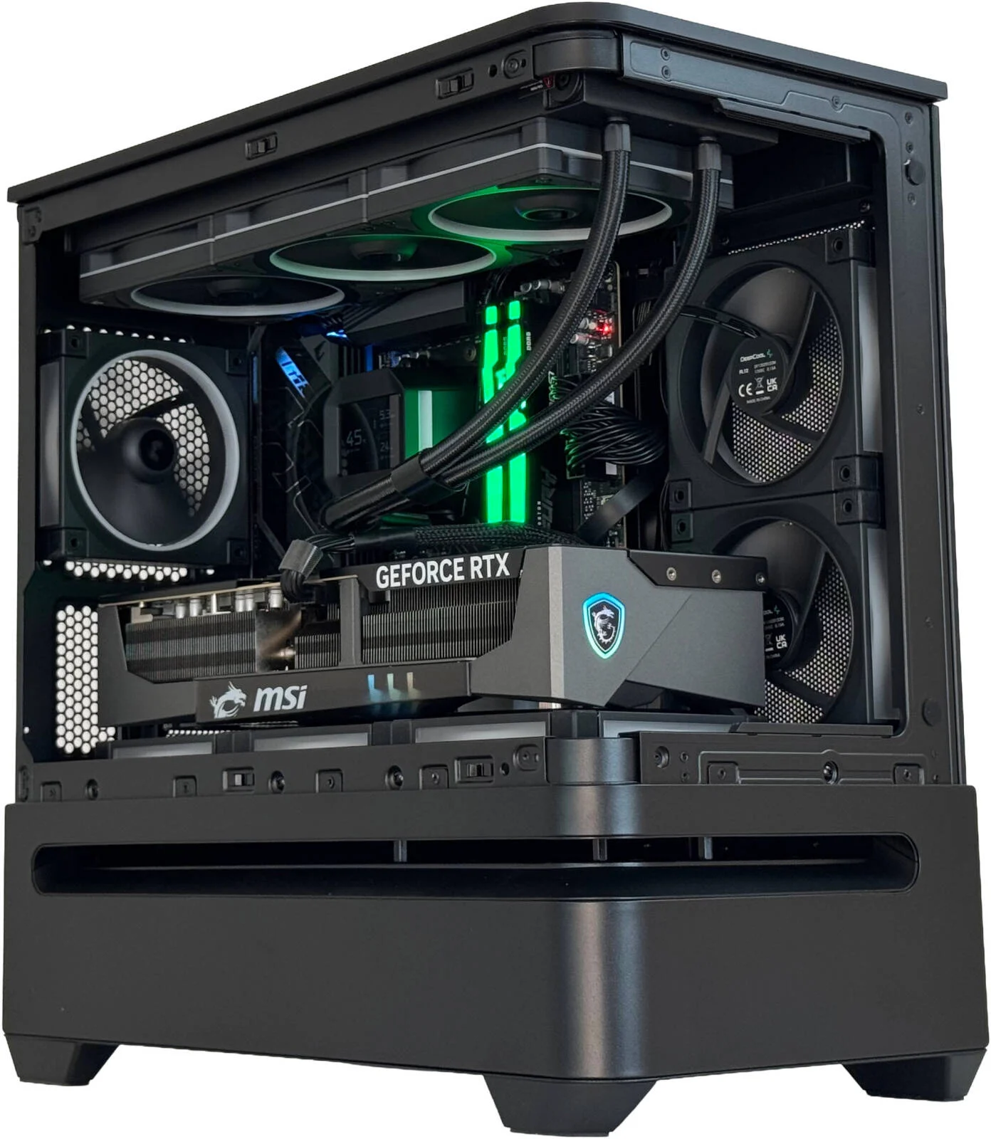 کامپیوتر گیمینگ ElderCore - پردازنده Intel Core i7-14700KF با 20 هسته و 28 رشته، کارت گرافیک NVIDIA RTX 5070 Ti با 16 گیگابایت حافظه، 32 گیگابایت رم DDR5 با فرکانس 6000 مگاهرتز، 1 ترابایت SSD Gen 4، منبع تغذیه 850W 80 PlUS، خنک کننده مایع 360 میلی متری، Wi-Fi + BT، ویندوز 11 پرو