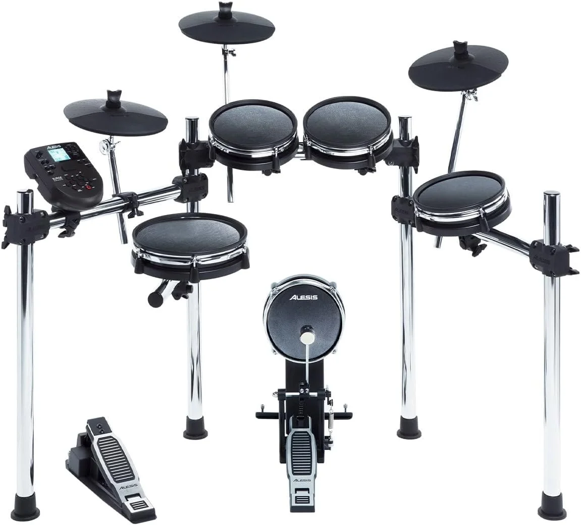 درام کیت الکترونیکی مش Alesis Drums Surge - ست درام الکترونیکی با اتصال USB MIDI، پدهای مش دوگانه، چوب درام، 40 کیت و 385 صدا