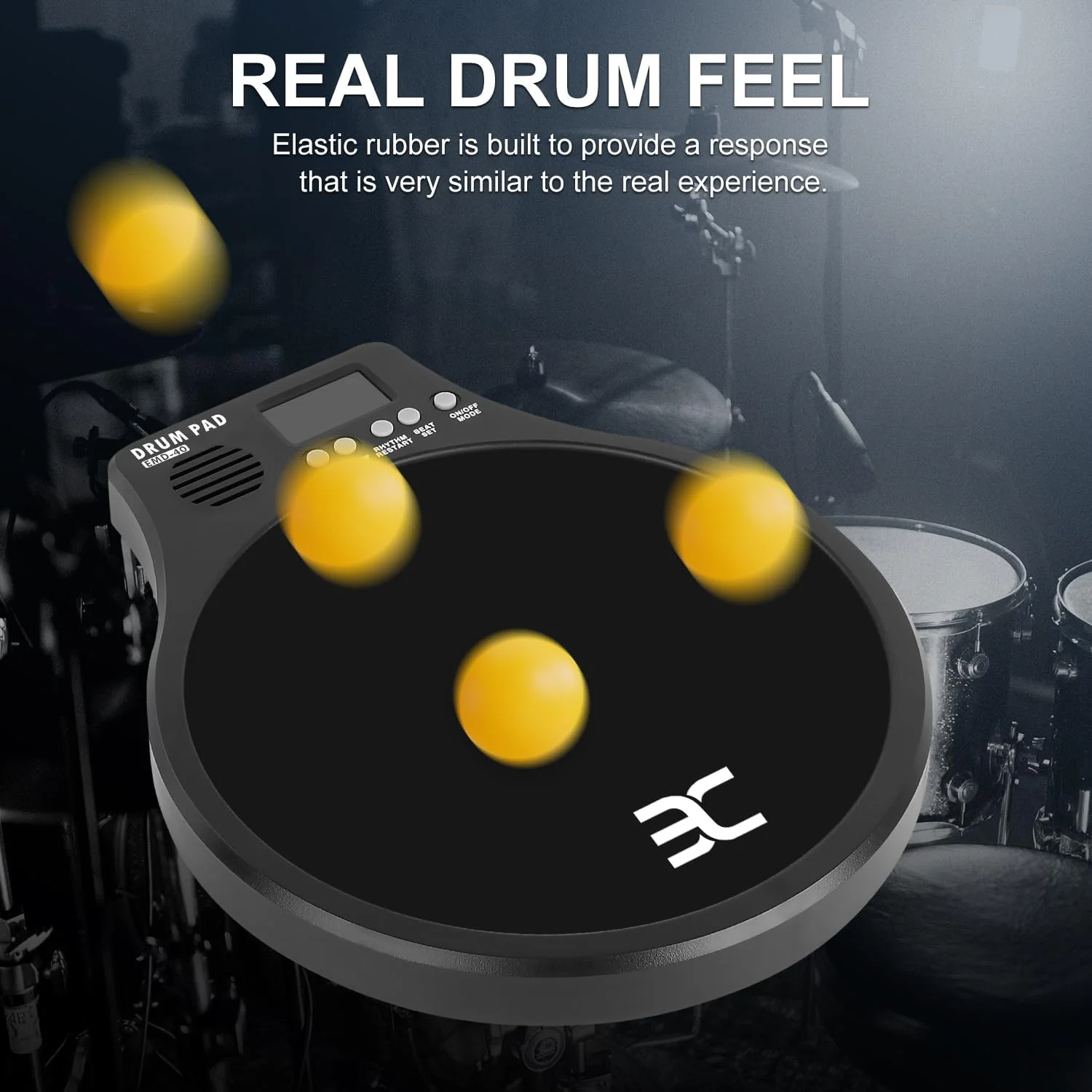 پد تمرین درام الکترونیکی EX مدل 【3 در 1】، با 【مترونوم، تشخیص سرعت و شمارش ضربه】 پد درام دیجیتال سیلیکونی TPR 10 اینچی، ایده آل برای مبتدیان و نوازندگان در حال حرکت پد تمرین درام الکترونیکی EX مدل 【3 در 1】، با 【مترونوم، تشخیص سرعت و شمارش ضربه】 پد درام دیجیتال سیلیکونی TPR 10 اینچی، ایده آل برای مبتدیان و نوازندگان در حال حرکت