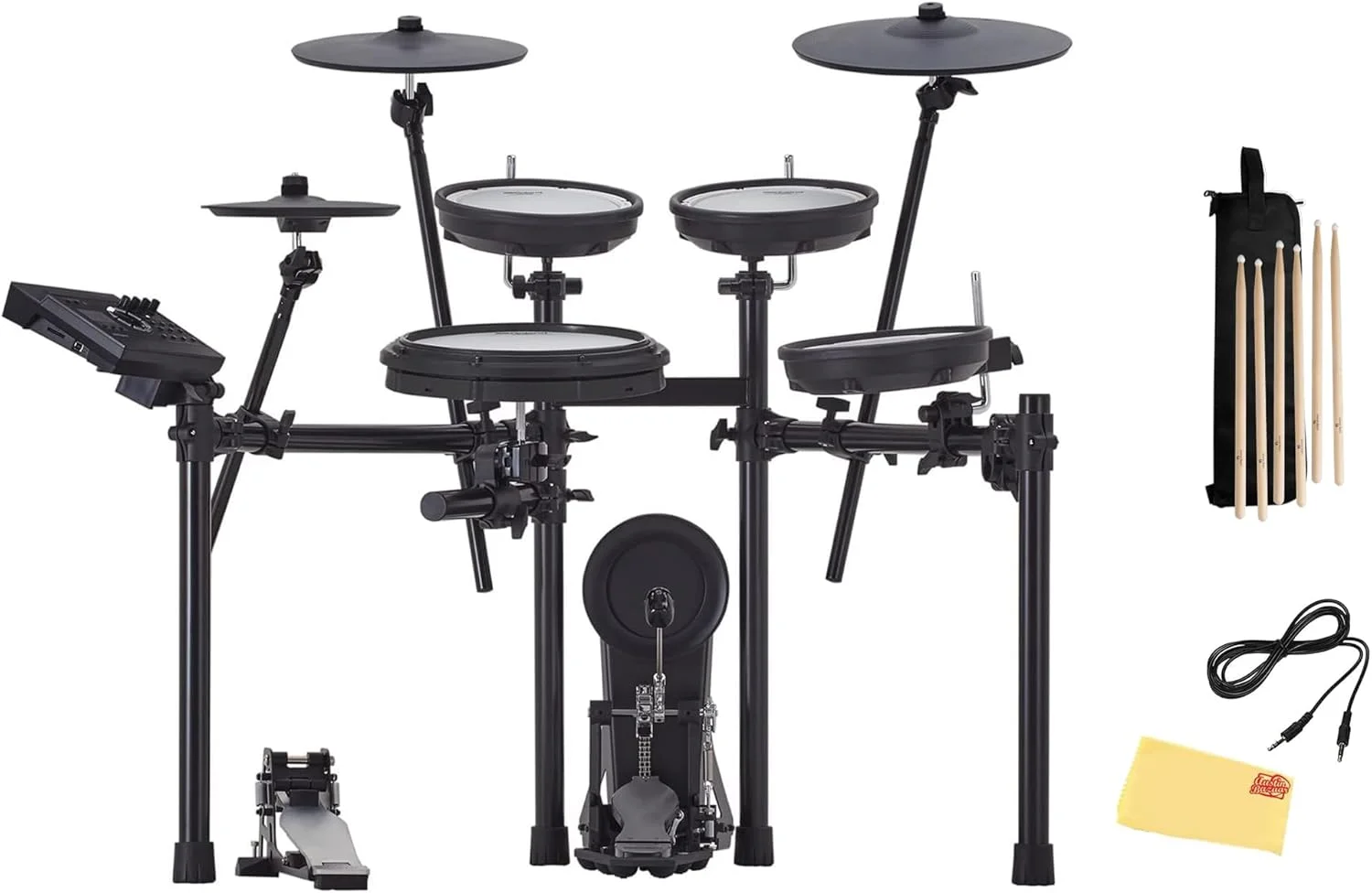 ست درام الکترونیکی Roland Generation 2 V-Drums TD-17KV2 به همراه کیف استیک درام، کابل صوتی 3.5 میلی متری، 3 جفت استیک درام و پارچه پولیش Austin Bazaar