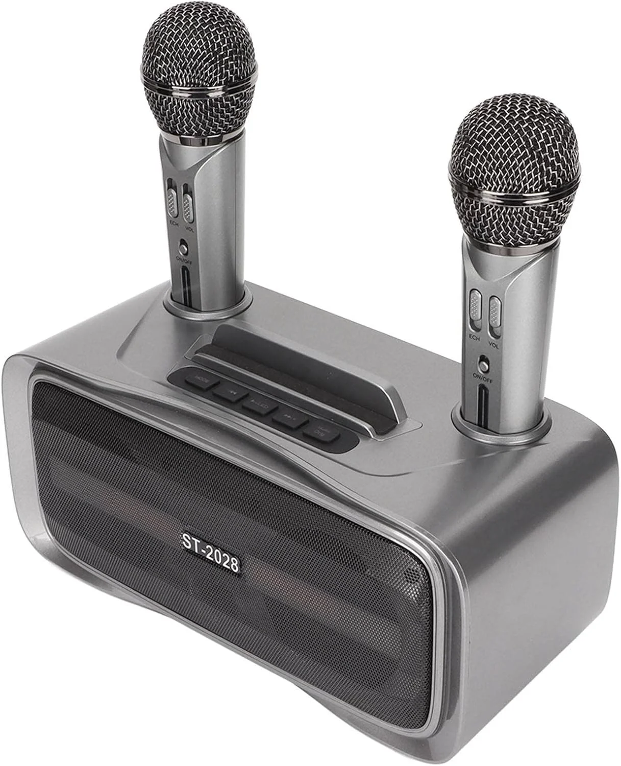 سیستم میکروفون بی‌سیم ST-2028، ست میکروفون بی‌سیم دوگانه کارائوکه برای کارائوکه خانگی، جلسه، مهمانی، دی جی، عروسی، KTV خانگی