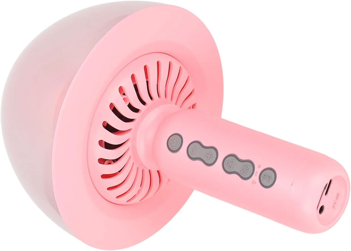 میکروفون کارائوکه بی‌سیم با نور شب، پشتیبانی از تغییر کلید صدا برای مهمانی، KTV، خانه، تعطیلات (گلگون)