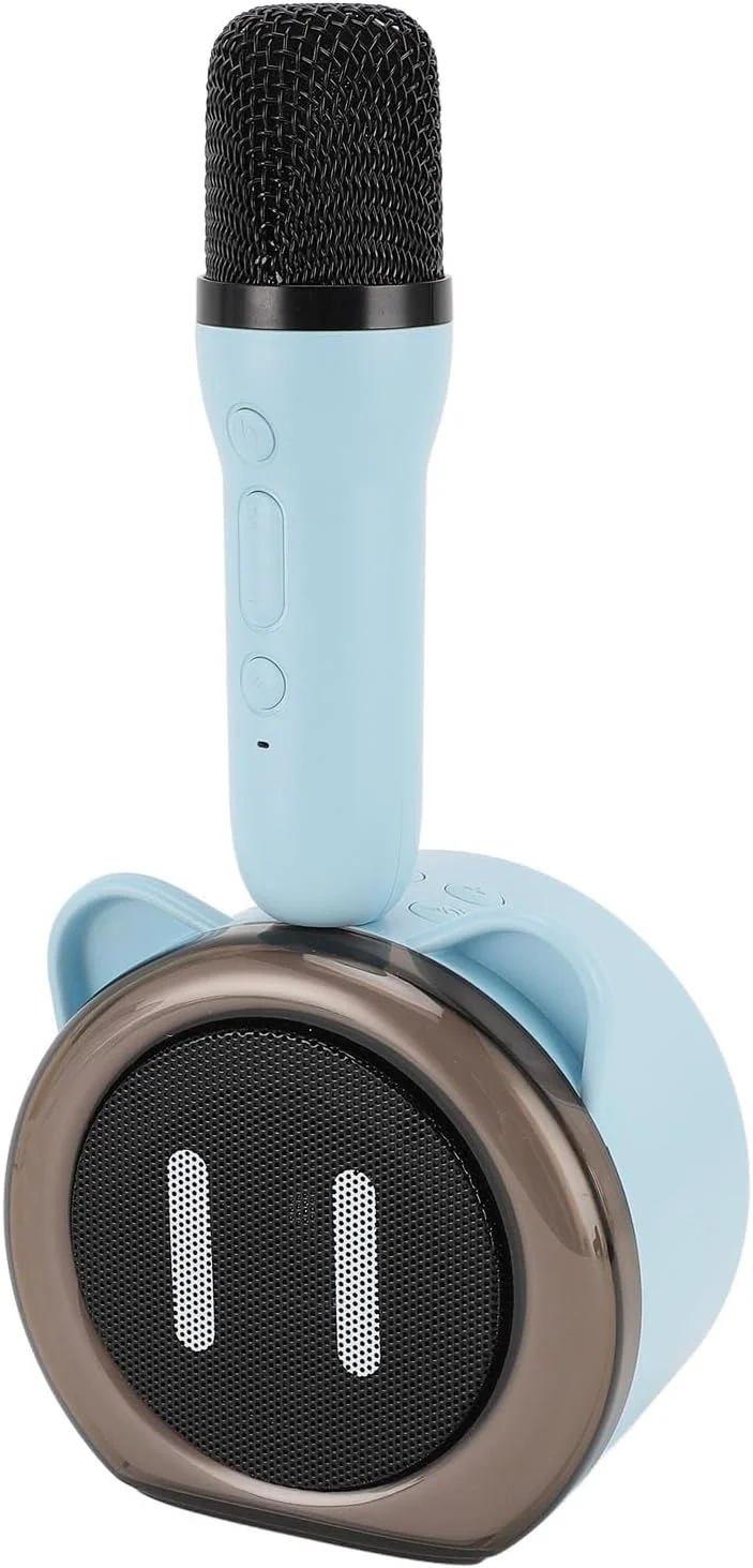 اسپیکر بی‌سیم همراه با میکروفون، دستگاه کارائوکه قابل حمل با صدای استریو BT، جلوه‌های تغییر صدا سرگرم‌کننده، باتری 2600 میلی‌آمپر ساعتی، مناسب برای مهمانی‌های خانگی