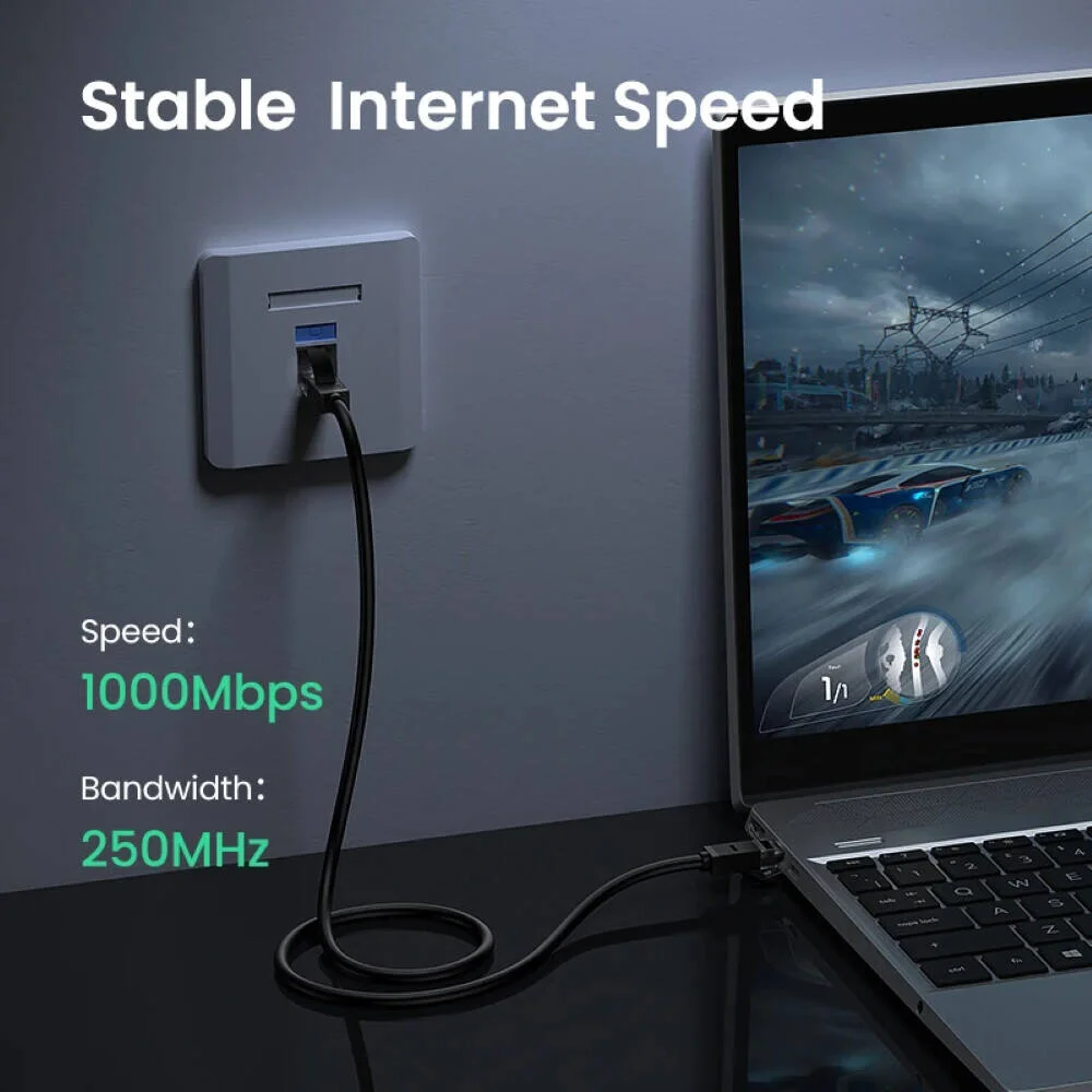 کابل شبکه UGREEN 20168 CAT6 UTP LAN به طول 30 متر، مشکی | 20168