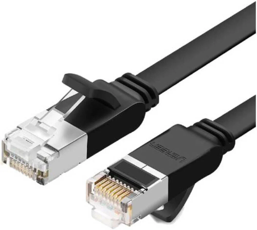 کابل شبکه UGREEN Cat 6 U/UTP، کابل LAN زوج به هم تابیده بدون شیلد 26AWG، CCA، 15 متری، مشکی | 20165