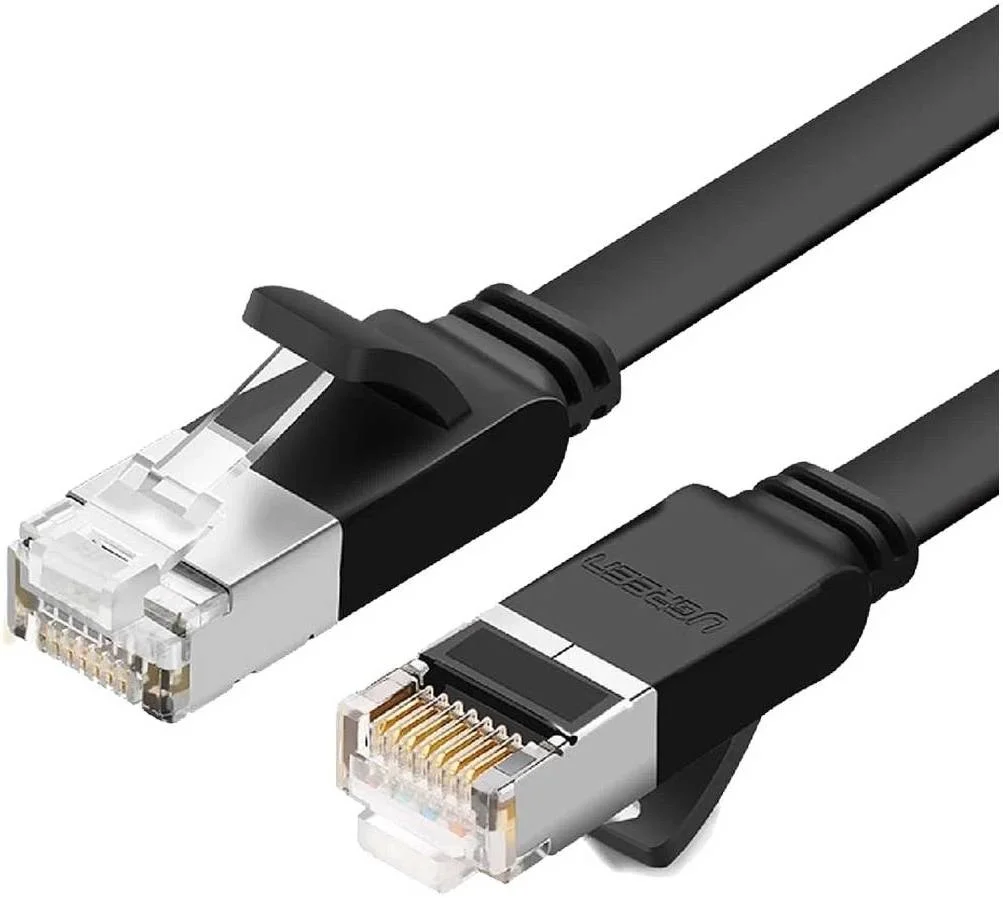 کابل شبکه UGREEN CAT 6 UTP با زوج سیم های بهم تابیده بدون شیلد 26AWG CCA، 10 متری، مشکی | 20164