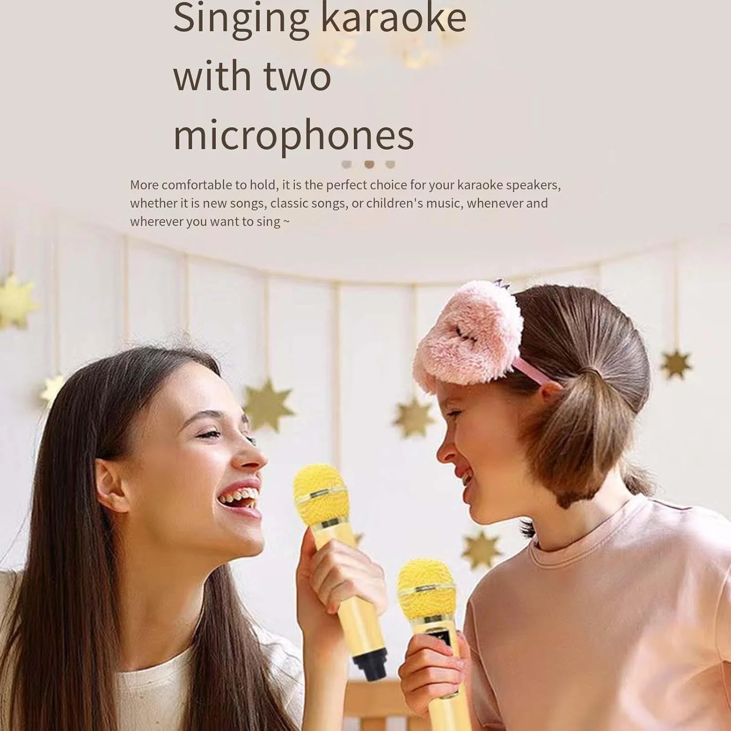 دستگاه کارائوکه خانگی قابل حمل با میکروفون بی سیم، اسپیکر بلوتوثی موبایل با دو میکروفون، مدل A