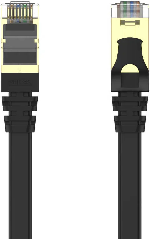 کابل اترنت تخت Cat 7 SSTP RJ45 Unitek، تا 10 گیگابیت بر ثانیه/پهنای باند 500 مگاهرتز، روکش طلا، کانکتورهای RJ45 (8P8C)، رسانای مس خالص، روکش PVC، طول کابل 3 متر، مشکی | C1897BK-3M