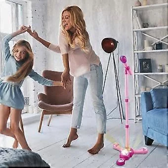 میکروفون کارائوکه بلوتوث بی سیم، بلندگوی داخلی، رزگلد، دستگاه کارائوکه کوچک قابل حمل برای بزرگسالان و کودکان، اکو و تغییر صدا - دسترسی رایگان به 10000 آهنگ (1، صورتی)