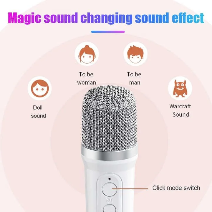 اسپیکر بلوتوث بی‌سیم کارائوکه مدل YS110، جعبه موسیقی کوچک سینمای خانگی با 2 میکروفون، پشتیبانی از TF و USB، چندکاره و قابل حمل