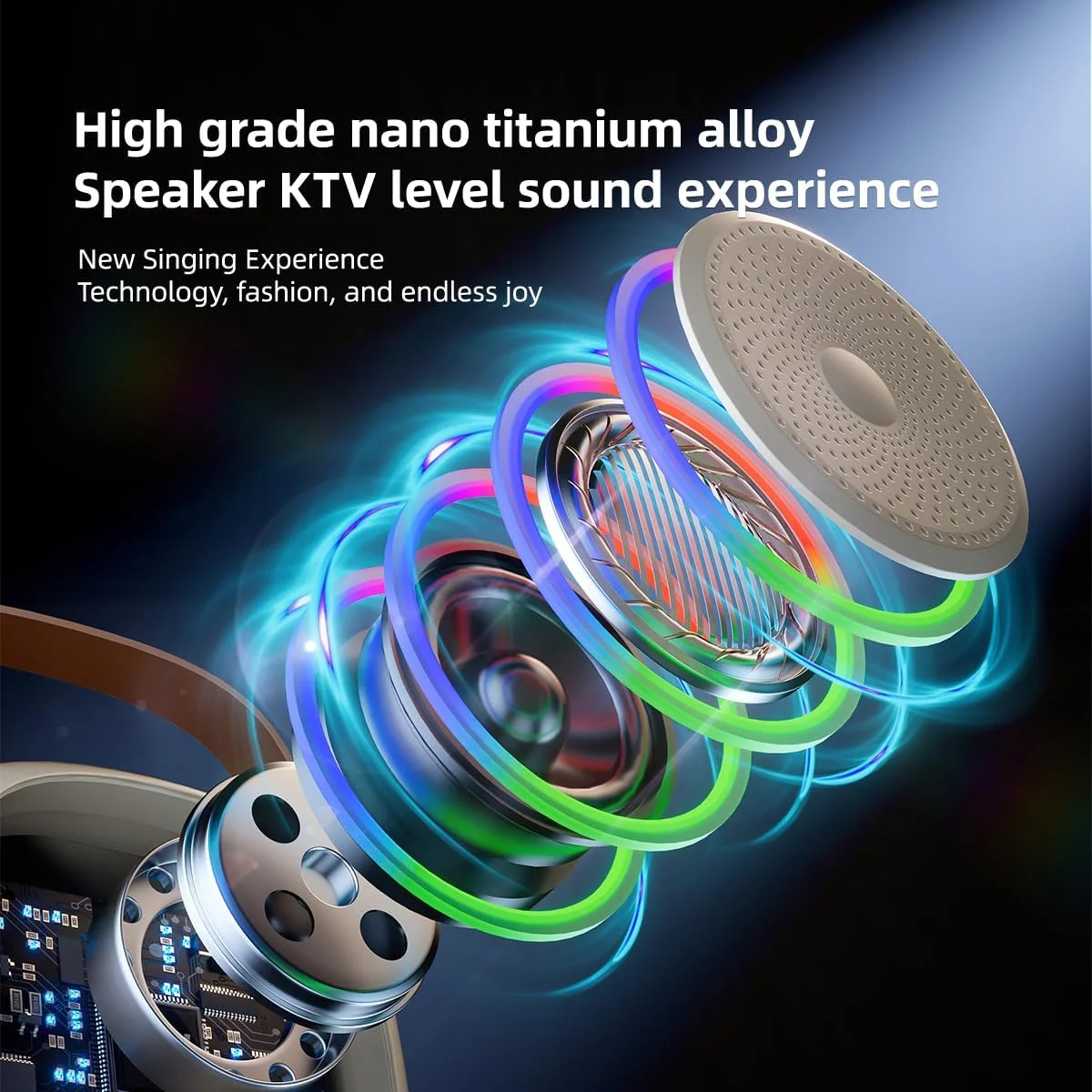 دستگاه کارائوکه کوچک VyonNe برای کودکان و بزرگسالان، اسپیکر کارائوکه بلوتوث قابل حمل با 2 میکروفون بی سیم و فلش LED پویا، مناسب مهمانی خانگی، هدیه تولد برای دختران و پسران (A) دستگاه کارائوکه کوچک VyonNe برای کودکان و بزرگسالان، اسپیکر کارائوکه بلوتوث قابل حمل با 2 میکروفون بی سیم و فلش LED پویا، مناسب مهمانی خانگی، هدیه تولد برای دختران و پسران (A)