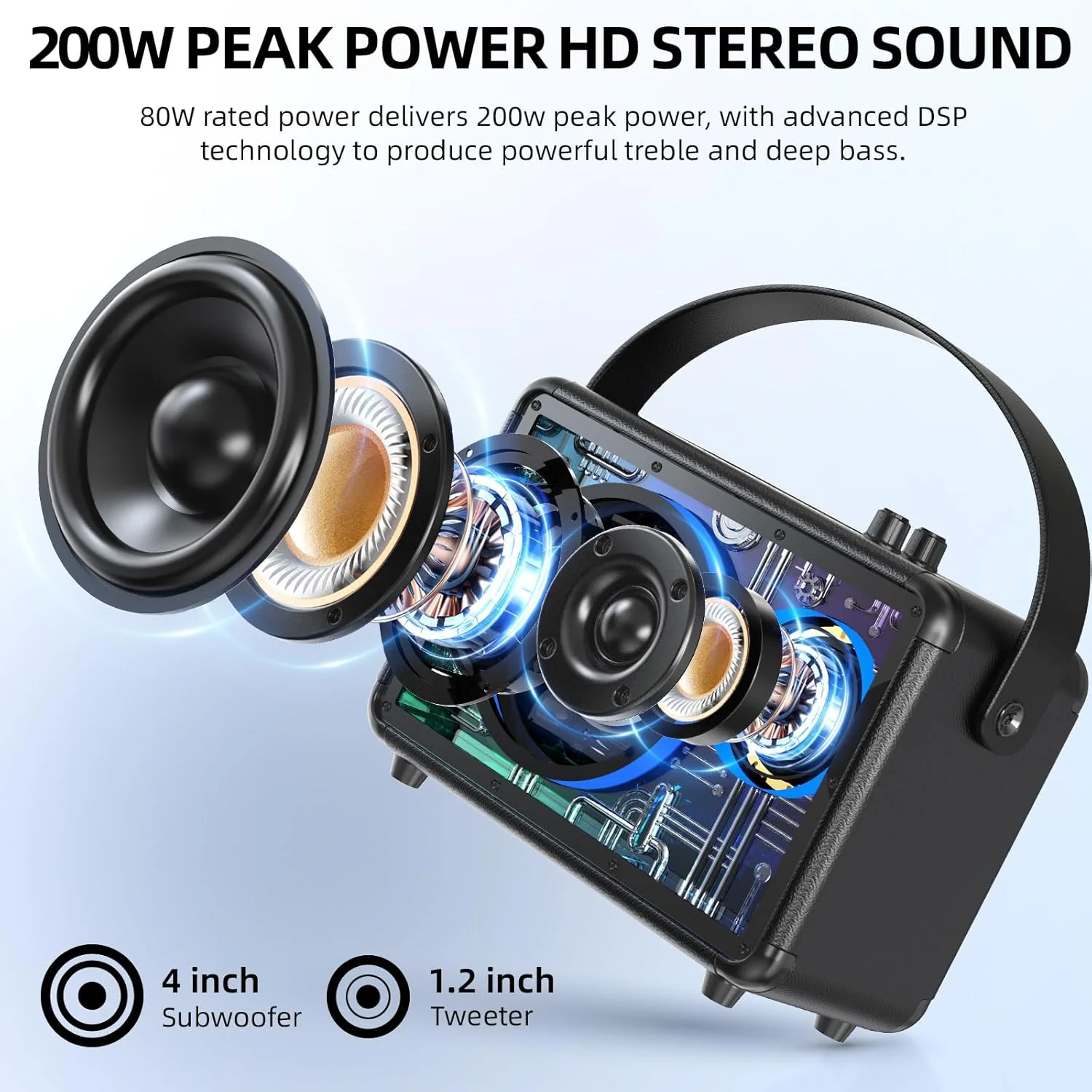 دستگاه کارائوکه قابل حمل برای بزرگسالان با 2 میکروفون بی سیم UHF، بلندگوی کارائوکه بلوتوث با تنظیم بیس/تریبل، میکروفون کارائوکه با نور RGB، پشتیبانی از TWS/REC/AUX/USB/TF برای هدیه های مهمانی دستگاه کارائوکه قابل حمل برای بزرگسالان با 2 میکروفون بی سیم UHF، بلندگوی کارائوکه بلوتوث با تنظیم بیس/تریبل، میکروفون کارائوکه با نور RGB، پشتیبانی از TWS/REC/AUX/USB/TF برای هدیه های مهمانی