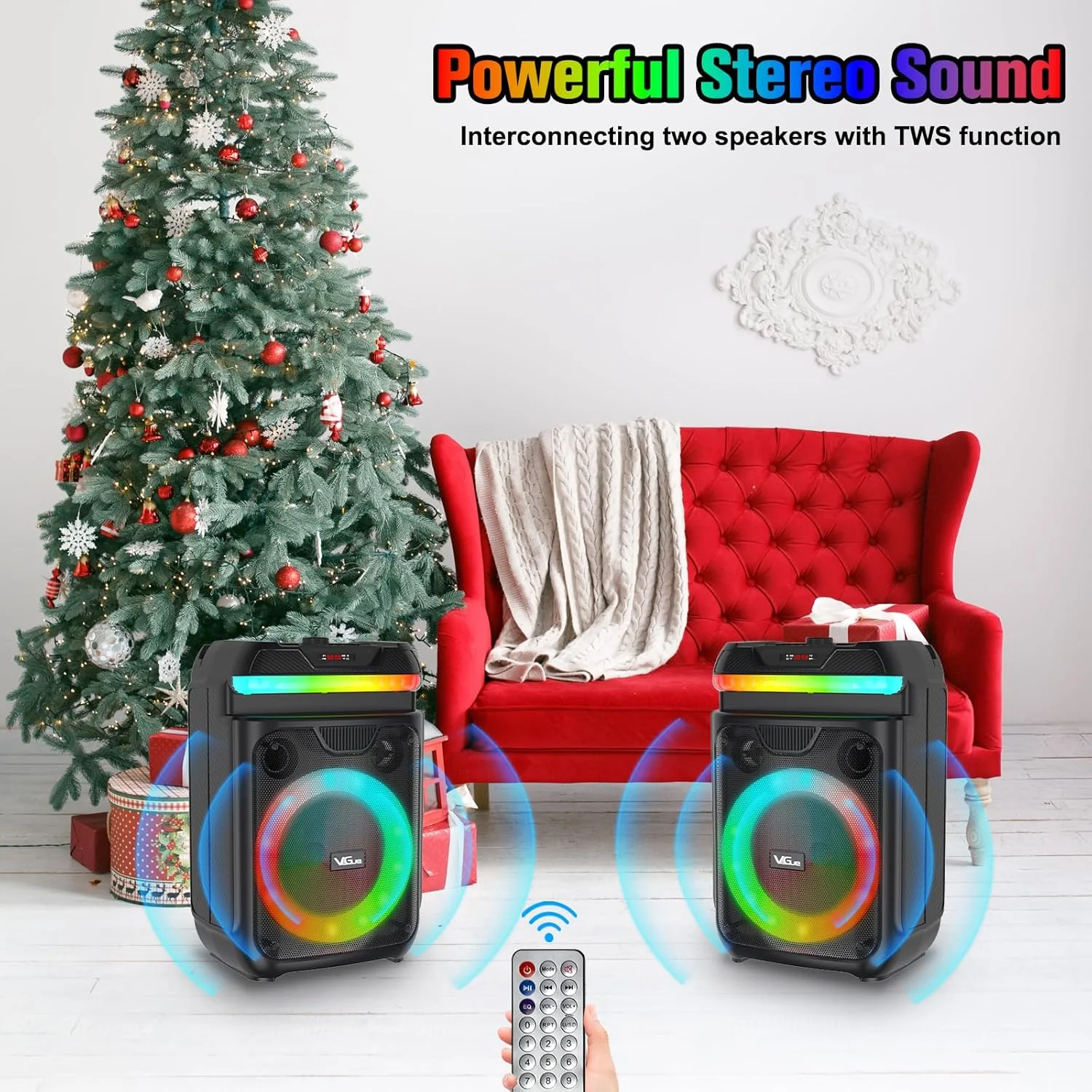 دستگاه کارائوکه برای کودکان، سیستم صوتی قابل حمل بلوتوثی VuiGue با میکروفون سیمی، چراغ های LED، کنترل از راه دور، پشتیبانی از کارت TF/USB/ورودی AUX، ایده آل برای کارائوکه خانگی، مهمانی (VS-0503) دستگاه کارائوکه برای کودکان، سیستم صوتی قابل حمل بلوتوثی VuiGue با میکروفون سیمی، چراغ های LED، کنترل از راه دور، پشتیبانی از کارت TF/USB/ورودی AUX، ایده آل برای کارائوکه خانگی، مهمانی (VS-0503)