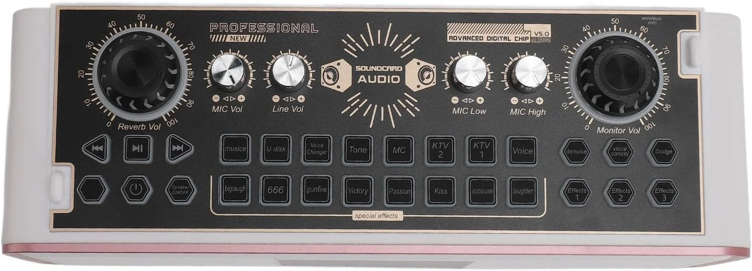 میکروفون کارائوکه بیسیم، کیت کارت صدای کارائوکه، شارژ بلوتوث Type C - بلندگو با برد میکسر صدا برای تلفن و کامپیوتر میکروفون کارائوکه بیسیم، کیت کارت صدای کارائوکه، شارژ بلوتوث Type C - بلندگو با برد میکسر صدا برای تلفن و کامپیوتر