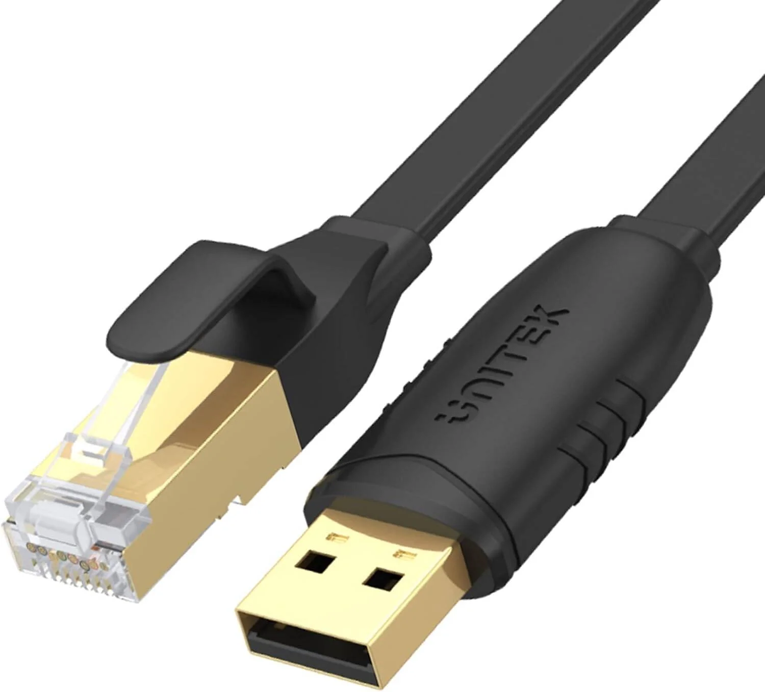 کابل تخت کنسول USB 2.0 به RJ45 یونیتک، 1.8 متری، دارای تراشه FTDI-FT232، سازگار با دستگاه های سیسکو، ویندوز/مک/لینوکس