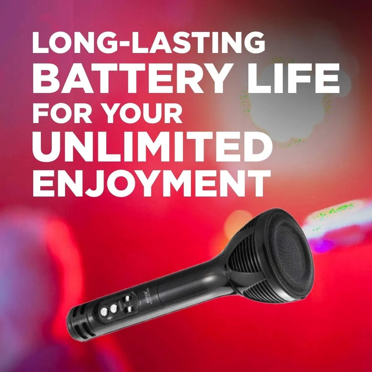 میکروفون بلوتوث VRJTEC - بی سیم و چند منظوره، میکروفون کارائوکه 2 در 1 با ضبط صدا، عمر باتری طولانی + شارژ USB + اسلات کارت + پورت Aux (رنگ مشکی) میکروفون بلوتوث VRJTEC - بی سیم و چند منظوره، میکروفون کارائوکه 2 در 1 با ضبط صدا، عمر باتری طولانی + شارژ USB + اسلات کارت + پورت Aux (رنگ مشکی)