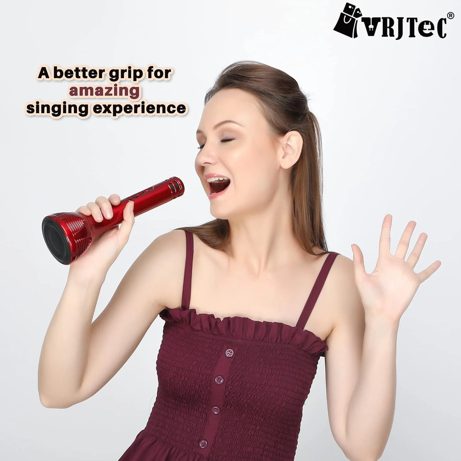 میکروفون کارائوکه بلوتوثی بیسیم VRJTEC، اسپیکر کارائوکه دستی قابل حمل برای جشن تولد و مهمانی خانگی، سازگار با تمام تلفنهای هوشمند و تبلتها میکروفون کارائوکه بلوتوثی بیسیم VRJTEC، اسپیکر کارائوکه دستی قابل حمل برای جشن تولد و مهمانی خانگی، سازگار با تمام تلفنهای هوشمند و تبلتها