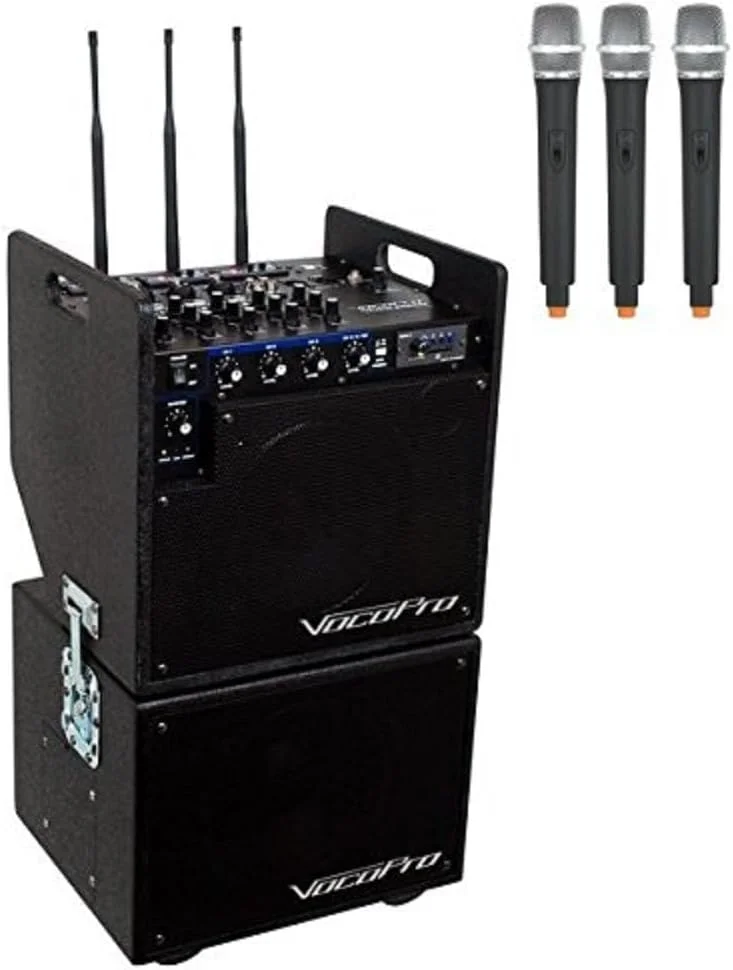 سیستم صوتی پرتابل با باتری و ساب ووفر VocoPro Mobileman 2