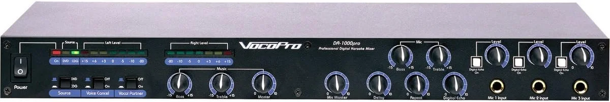 میکسر اکو دیجیتال حرفه ای 3 میکروفون VocoPro DA-1000 Pro