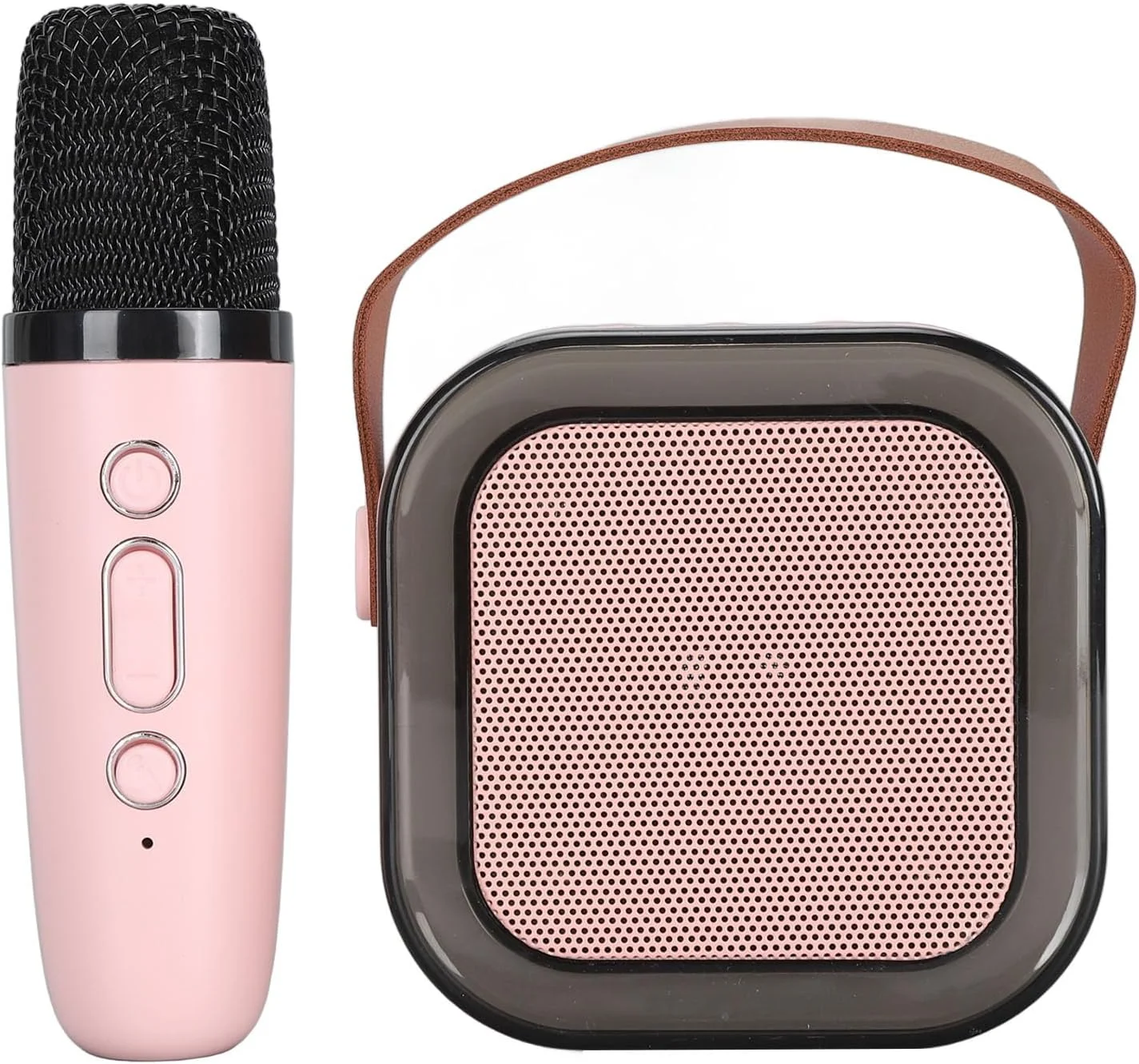 ست میکروفون بیسیم اسپیکر با نور پویای LED، دستگاه کارائوکه کوچک استریو با پشتیبانی از درایو USB، تغییر صدا قابل حمل برای بزرگسالان برای خانه (رزی) ست میکروفون بیسیم اسپیکر با نور پویای LED، دستگاه کارائوکه کوچک استریو با پشتیبانی از درایو USB، تغییر صدا قابل حمل برای بزرگسالان برای خانه (رزی)