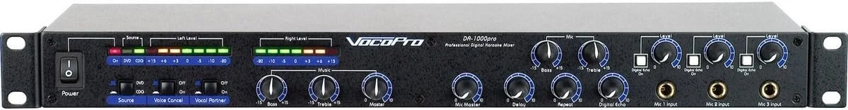 میکسر اکو دیجیتال حرفه ای 3 میکروفون VocoPro DA-1000 Pro