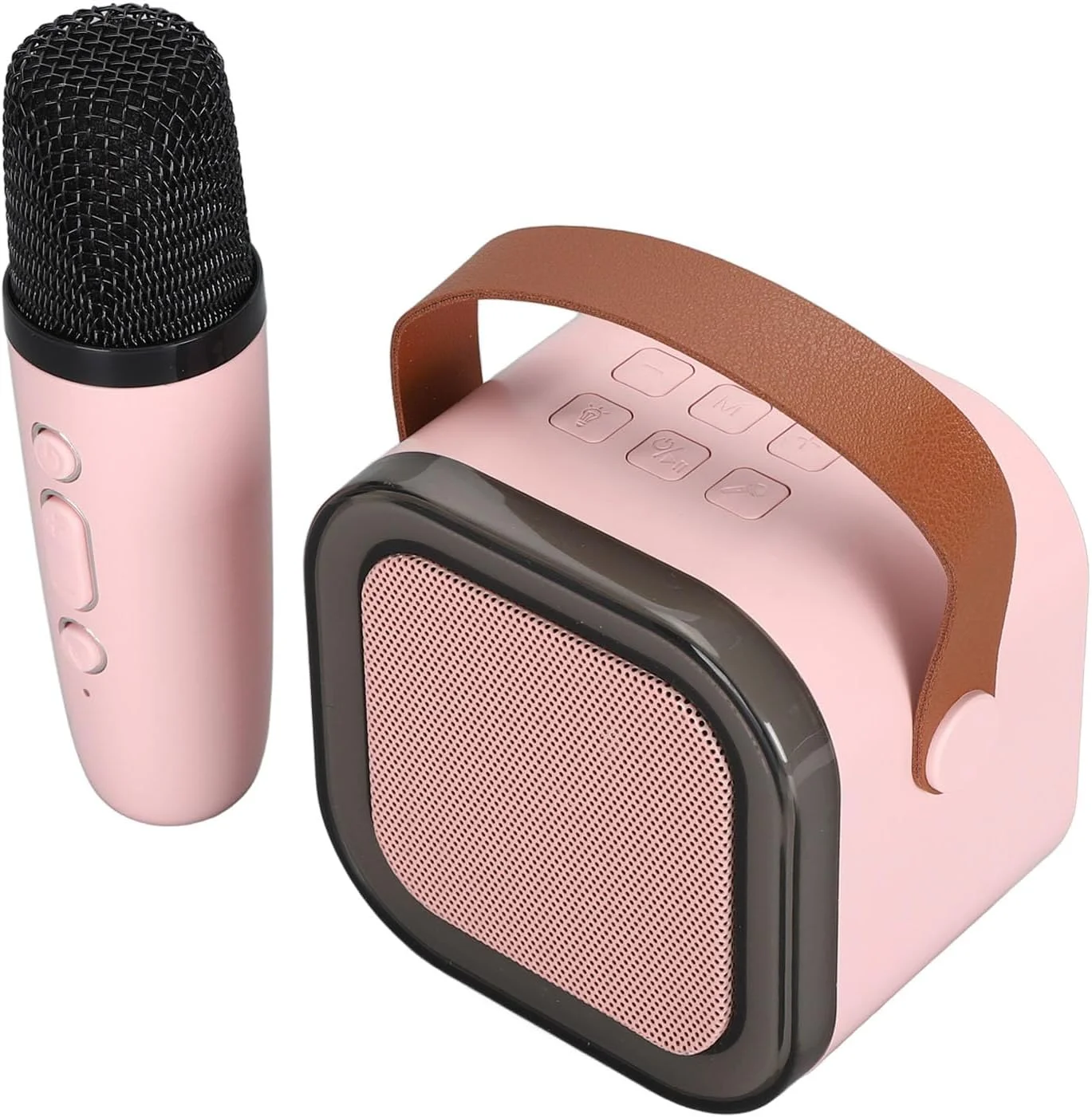 ست میکروفون بیسیم اسپیکر با نور پویای LED، دستگاه کارائوکه کوچک استریو با پشتیبانی از درایو USB، تغییر صدا قابل حمل برای بزرگسالان برای خانه (رزی) ست میکروفون بیسیم اسپیکر با نور پویای LED، دستگاه کارائوکه کوچک استریو با پشتیبانی از درایو USB، تغییر صدا قابل حمل برای بزرگسالان برای خانه (رزی)