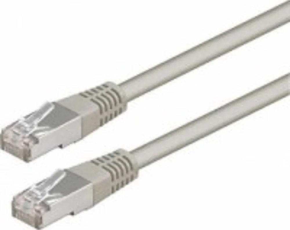 کابل شبکه بدون شیلد AICO Cat5e RJ45، 25 متری، UTP، خاکستری، مناسب برای اترنت / پچ / LAN / روتر / مودم