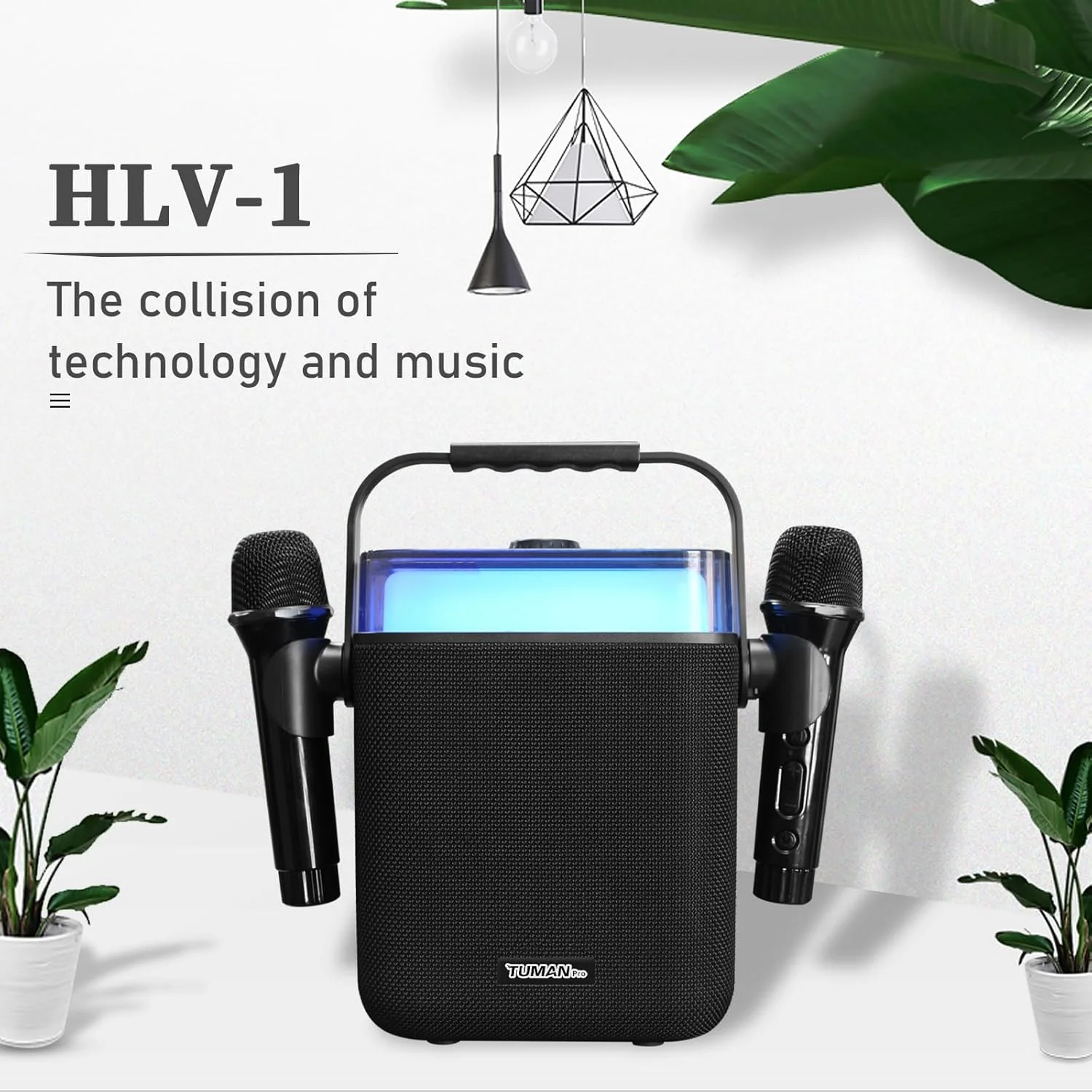 دستگاه کارائوکه با 2 میکروفون بی سیم، مجموعه بلندگوی میکروفون قابل حمل 4800 میلی آمپر ساعتی بلوتوث قابل شارژ سیستم PA با پشتیبانی از بی سیم، ورودی AUX، کارت TF، USB، رادیو FM، کارائوکه، LED برای مهمانی دستگاه کارائوکه با 2 میکروفون بی سیم، مجموعه بلندگوی میکروفون قابل حمل 4800 میلی آمپر ساعتی بلوتوث قابل شارژ سیستم PA با پشتیبانی از بی سیم، ورودی AUX، کارت TF، USB، رادیو FM، کارائوکه، LED برای مهمانی