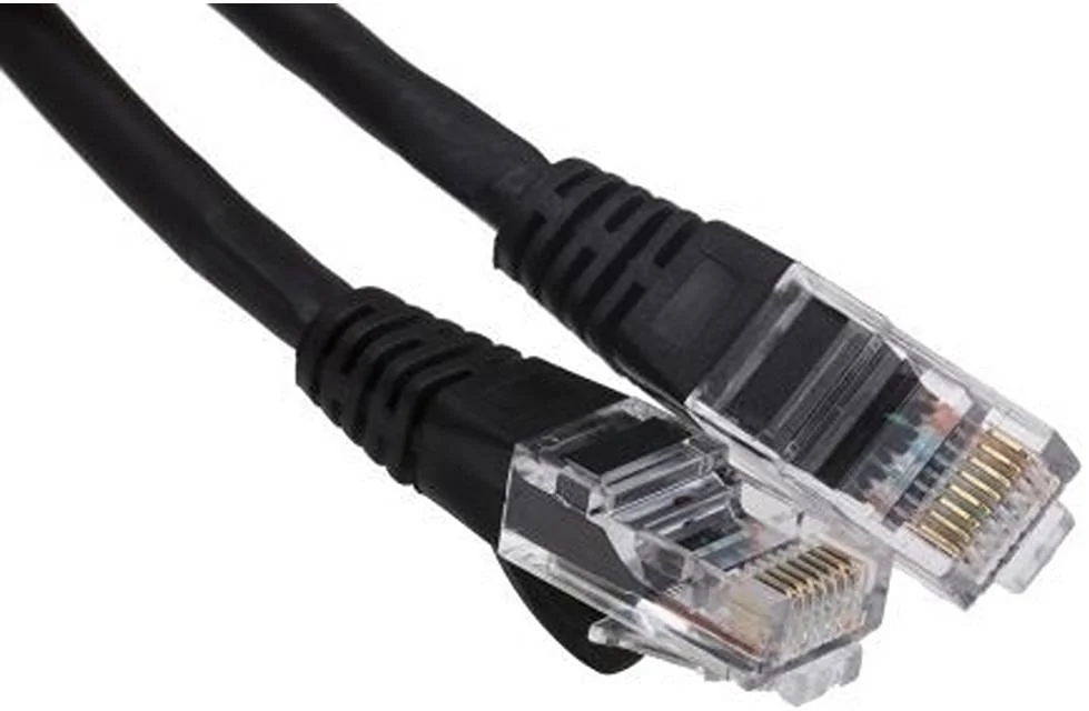 کابل شبکه بدون شیلد AICO Cat6 RJ45، طول 3 متر، UTP، مشکی، مناسب برای اترنت / پچ / LAN / روتر / مودم | AICO مشکی 3 متری