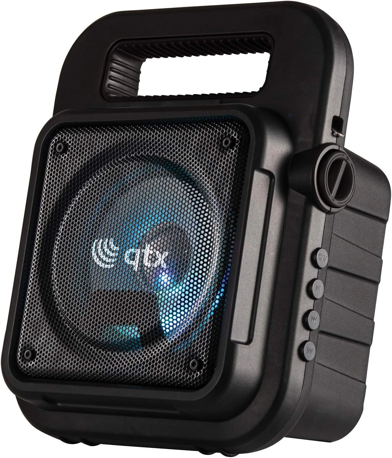 اسپیکر مهمانی قابل حمل QTX با بلوتوث، جلوه های نورپردازی LED و میکروفون